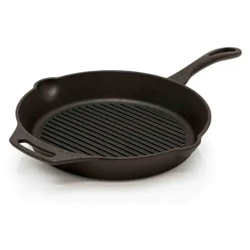 Produktbild: Petromax Grill-Feuerpfanne mit 2 Henkeln - Grillpfanne aus Gusseisen für alle Herdarten, Gasflamme, Backofen oder Kochen im Freien - 30 cm Durchmesser
