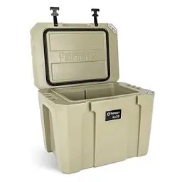 Produktbild: Petromax KX50 Kühlbox - Passive Outdoor-Kühlung für unterwegs - Kühler mit Eiskühldauer bis zu 12 Tagen für Camping, Festival oder Strand - 50 Liter - Sandfarben