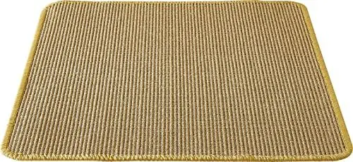 Produktbild: Pets Club Kratzmatte aus 100% Sisal für Katzen Kratzteppich nachhaltig und umweltfreundlich vollständig umkettelt mit rutschhemmender Rückseite 40 x 60 cm