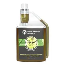 Produktbild: Pets Nature Hanföl für Hunde und Katzen - reines Premium Hanf-Öl mit Omega-3- und 6-Fettsäuren - 100% natürlich, schonend kaltgepresst, Made in Germany (250 ml)