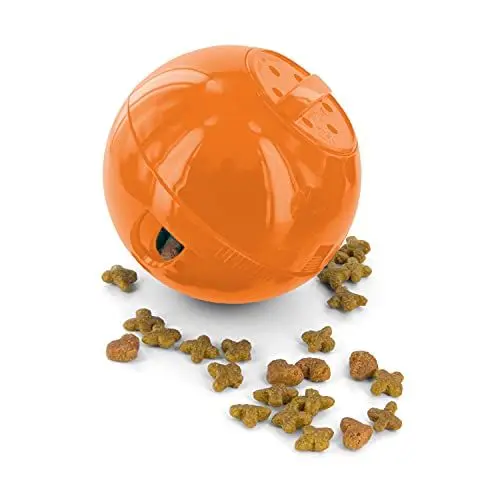 Produktbild: PetSafe SlimCat Futterball, Snackball für Katzen, Für eine spielerische Gewichtskontrolle, 150ml Trockenfutter, Orange