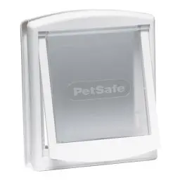 Produktbild: PetSafe Staywell Haustiertüre Original mit 2 Verschlussoptionen, Robuste Kunststoffklappe, Für Innen- und Außentür, Größe L, Weiß