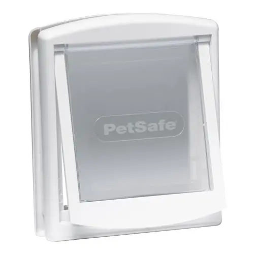 Produktbild: PetSafe - Original Haustiertür mit 2 Verschlussoptionen, Schnelle Installation, Einfache Anpassung, Katzenklappe für Alle Haustiere - Weiß, Groß
