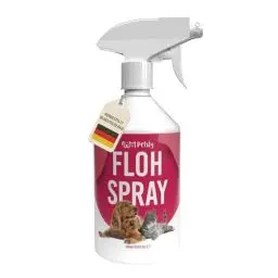 Produktbild: Petsly® Flohmittel Katzen, Hunde & Textilien - 500ml - Nicht färbend - Flohspray für Wohnung und Möbel - Langzeitschutz - mit natürlichen ätherischen Ölen wie Citronella- & Geraniol-Öl