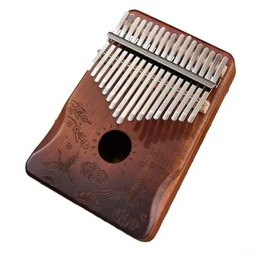 Produktbild: PETSTIBLE Kalimba Daumenklavier mit 17 Tasten, Mahagoni, Fingerklavier-Schlaginstrument (Holz)
