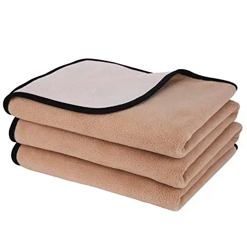 Produktbild: PETTOM wasserdichte Hundedecke(152x127cm), Weiche Hundedecke für große und kleine Hunde, Schutzdecke für Sofa, Bett Autositz, Möbel - 30°C waschbar (L, Kamelbraun)