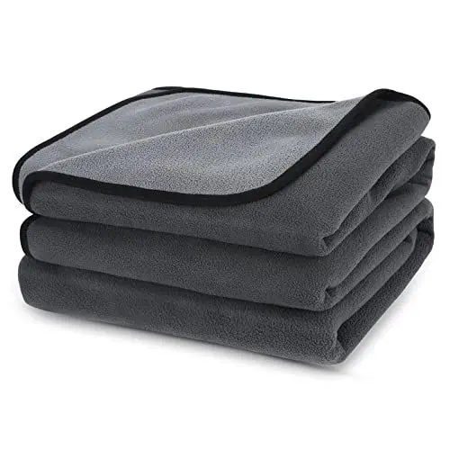 Produktbild: PETTOM wasserdichte Hundedecke 100x75cm, Weiche Hundedecke für große und kleine Hunde, Schutzdecke für Sofa, Bett Autositz, Möbel - 30°C waschbar (M, Grau)