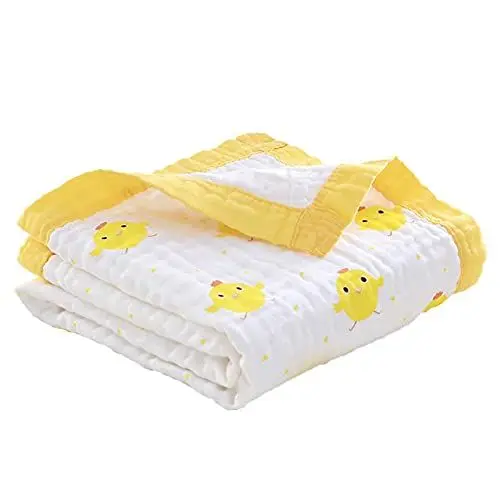 Produktbild: Petyoung Baumwolle Baby Handtuch 6 Schicht Infant Bad Handtuch Ultra Saugfähigen Kleinkind Decke für Mädchen Und Jungen