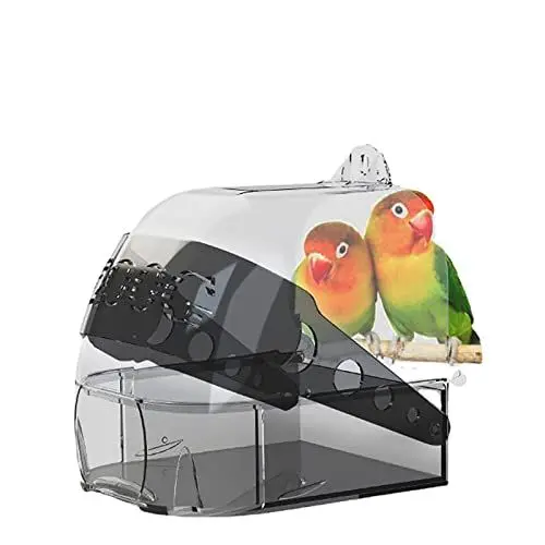 Produktbild: Petyoung Hanging Vogelbad Käfig Vögel Duschbox für Kanarische Wellenloser Papageien Crested Cockatiel