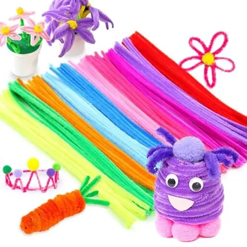 Produktbild: Pfeifenputzer 300 Stück Chenilledraht Zum Basteln Biegen Machen,Pfeifenreiniger Lang 30cm x 6mm,Für Diy Bastelsachen und Dekorationen Pipe Cleaner