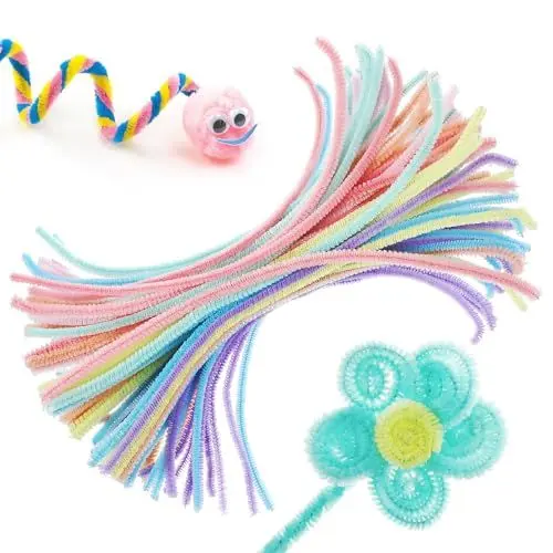 Produktbild: 100Skt Pfeifenputzer Bunt zum Basteln Pfeifenreiniger Biegeplüsch Basteldraht 30cm Pfeifenreiniger Chenilledraht Pfeiffendraht für Kreative DIY-Projekte und Basteldeko für Kinder