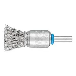 Produktbild: PFERD Pinselbürste ungezopft PBU | Ø 15mm Schaft-ø 6mm Edelstahl-Draht-ø 0,35 | 43298002 – für Geradschleifer, Bohrmaschinen, Biegwellen