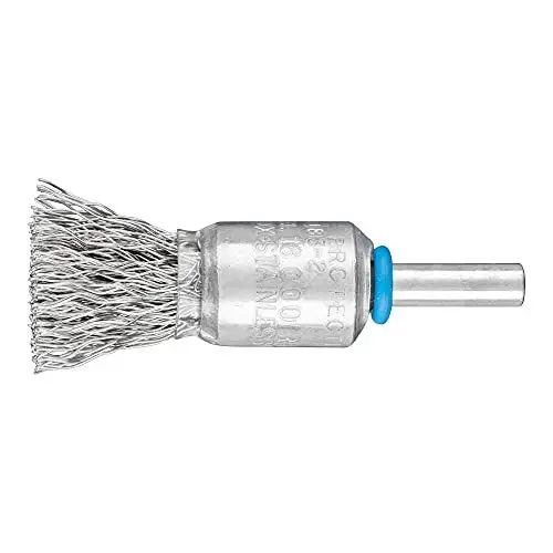 Produktbild: PFERD Pinselbürste ungezopft PBU | Ø 15mm Schaft-ø 6mm Edelstahl-Draht-ø 0,35 | 43298002 – für Geradschleifer, Bohrmaschinen, Biegwellen