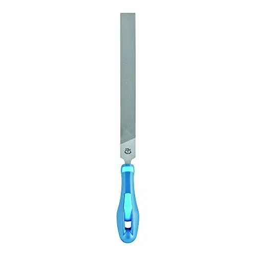 Produktbild: PFERD Werkstattfeile Flachstumpf, 150mm, rechteckige Feile, Kreuzhieb H3 auf drei Seiten, inkl. Ergonomie-Feilenheft, 11210158 – für die Feinbearbeitung und zum Schlichten geeignet