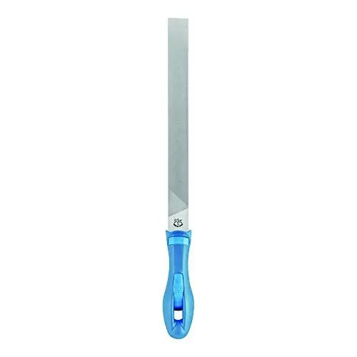 Produktbild: PFERD Werkstattfeile Flachstumpf, 250mm, rechteckige Feile, Kreuzhieb H3 auf drei Seiten, inkl. Ergonomie-Feilenheft, 11210258 – für die Feinbearbeitung und zum Schlichten geeignet