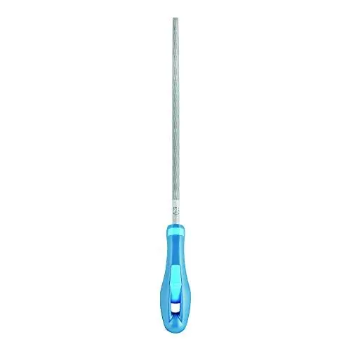 Produktbild: PFERD Werkstattfeile Rund, 150mm, runde Feile, umlaufender Kreuzhieb H2, inkl. Ergonomie-Feilenheft, 11214157 – für universelle Schrupp- und Schlichtarbeiten geeignet, Länge 150mm
