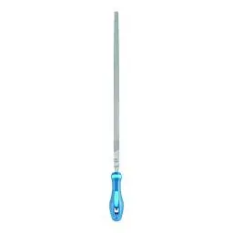 Produktbild: PFERD Werkstattfeile Vierkant, 200mm, quadratische, spitz zulaufende Feile, Kreuzhieb H1 auf vier Seiten, inkl. Ergonomie-Feilenheft, 11212206 – für die grobe Zerspanung und zum Schruppen geeignet