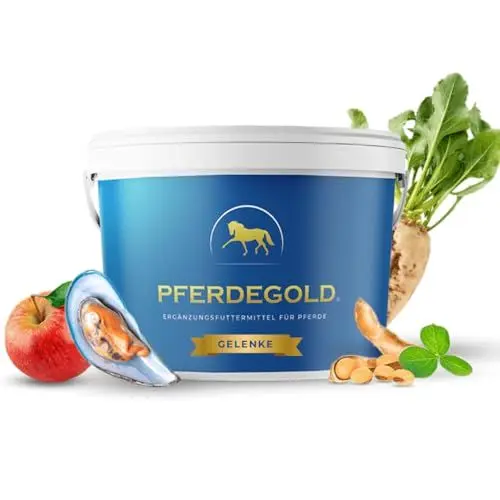Produktbild: Pferdegold Gelenke 1,5kg - Pferde Pellets mit Omega 3, MSM & Glucosamin - Unterstützung der Bewegungsfreude - 100% Natürlich & Dopingfrei - Made in Germany
