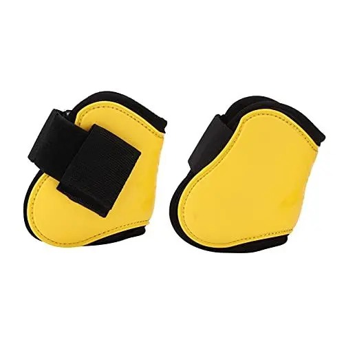 Produktbild: Pferdesehnenstiefel Set, 4 Stück PU Shell Beinstiefel Verstellbarer Beinschutz Protektor Pferdesehnenstiefel Reitausrüstung Zum Reiten Stoßdämpfender Springschutz(Hinterbein L)Fell- & Hufpflege