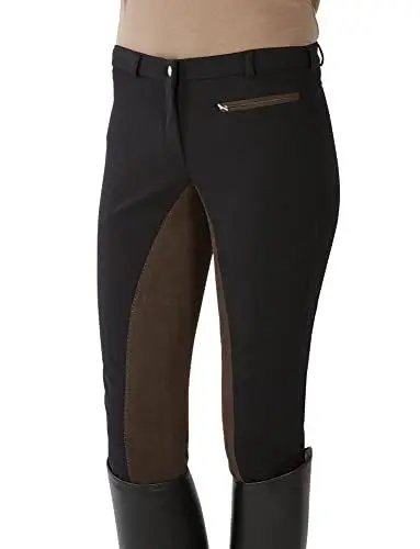 Produktbild: PFIFF 100368 Damen Reithose Softshell, farblich abgesetzter Vollbesatz, Schwarz 44