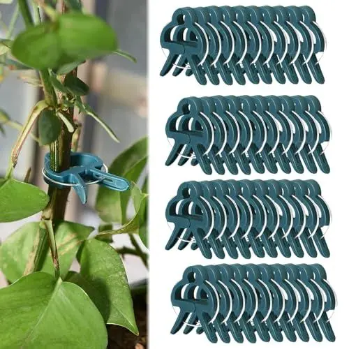 Produktbild: Pflanzenclips Pflanzenklammern 40 Stücke Wiederverwendbare Tomatenhaken Klammern für Pflanzen Pflanzenstützclip für Kletterpflanzen Rankhilfe für Unterstützen und Halten Garten Gemüsefrucht(Groß)
