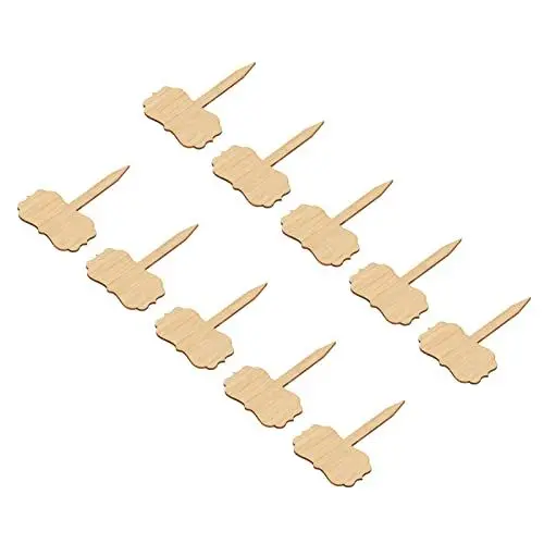 Produktbild: Pflanzenetiketten, Gewächshauszubehör, Gartenzubehör mit Einfachem Schreiben, 10 Stück Pflanzenetiketten, Pflanzenmarkierungen, Holz 1/8 Zoll Dick, Dekorative Gartenmarkierungen