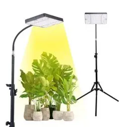 Produktbild: EU-Eurostecker LED Pflanzenlampe mit Ständer, 25 Watt Vollspektrum Grow Lampe, 12