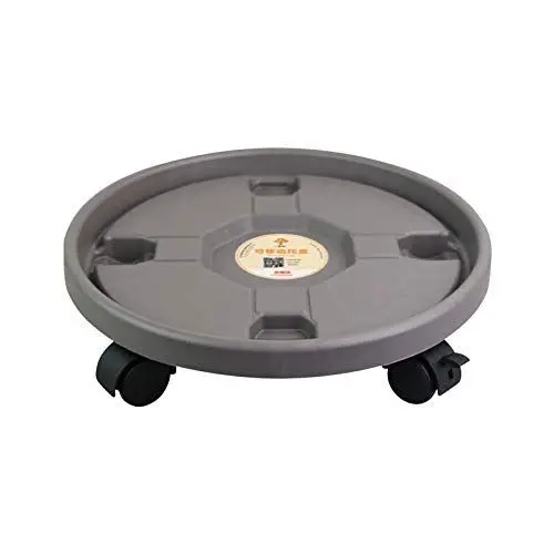 Produktbild: Pflanzenroller - Runder Untersetzer Mit Rollen Für Pflanzentopf | Rollbrett Kübel Transport Blumen Topf | Pflanzenständer Blumenroller Tragkraft 25 Kg | Durchmesser 27cm
