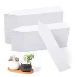 Produktbild: Pflanzenschilder zum Beschriften 200 Stk Pflanzen Beschriftung Etiketten Schilder Plastik Pflanzschilder für Draussen Wetterfest 10x2CM