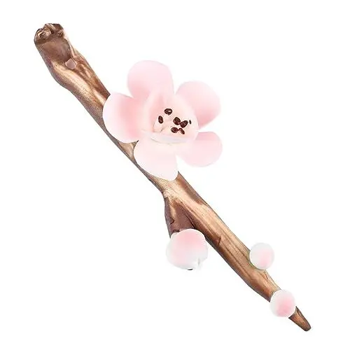Produktbild: Pflaumenblüte Tablett Mit Yoga-räucherstäbchen Räuchergefäß Aromatherapie-Halter Aus Porzellan Räucherstäbchenhalter Für Stäbchen Weihrauch Handgefertigt Brown Keramik IMIKEYA