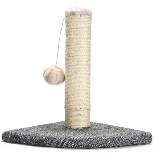 Produktbild: Pfotenolymp Katzenkratzbaum - Interaktiver Katzenkratzbaum für Hauskatzen - Katzenspielzeug Kratzbaum, Katzennagelkratzer mit Spielzeugball - Katzenspielstation - Kratzbaum zur Interaktion