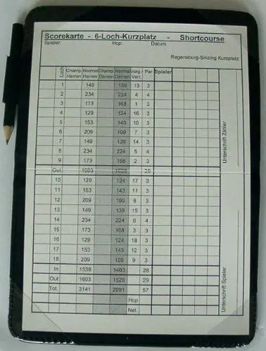 Produktbild: PGA Pro Scorekartenhalter in edlem schwarz