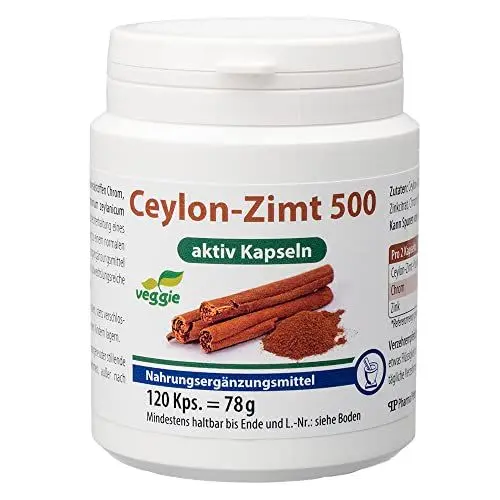 Produktbild: Pharma-Peter CEYLON-Zimt 500 aktiv Kapseln, 120 Kapseln
