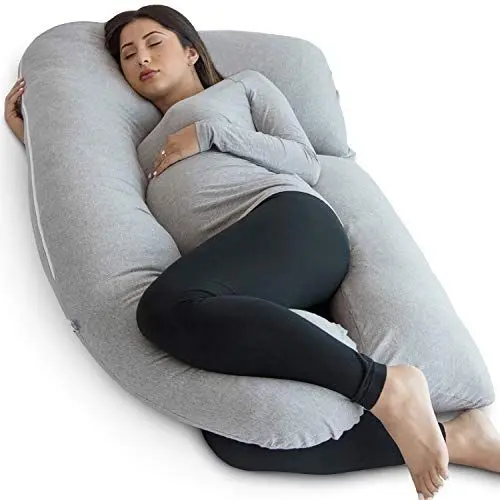 Produktbild: PharMeDoc Schwangerschaftskissen U-förmiges Seitenschläferkissen - Stillkissen XXL, Pregnancy Pillow und - Unterstützung für Rücken, Hüften, Beine, Bauch für Schwangere Frauen (Maschinen waschbarer)