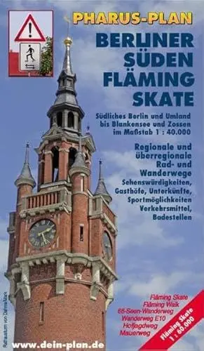 Produktbild: Pharus-Plan Berliner Süden und Fläming-Skate: Südliches Berlin und das Umland bis Blankensee und Zossen im Maßstab 1: 40 000·· Fläming Skate 1: 60 000