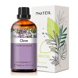 Produktbild: PHATOIL Nelkenöl 30ml, Ätherisches Öl Nelke Reine Naturrein, Ätherische Öle für Diffuser Aromatherapie, Duftöle Nelke für Luftbefeuchter, Kerzen, Duftlampe