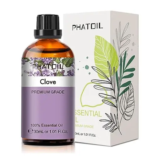 Produktbild: PHATOIL Nelkenöl 30ml, Ätherisches Öl Nelke Reine Naturrein, Ätherische Öle für Diffuser Aromatherapie, Duftöle Nelke für Luftbefeuchter, Kerzen, Duftlampe