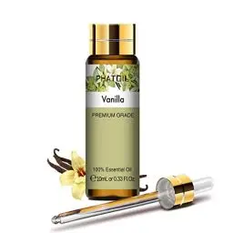Produktbild: PHATOIL Vanilleöl 10ml, Ätherisches Öl Vanille Naturrein Reine, Ätherische Öle für Diffuser Aromatherapie, Duftöl Vanille Öl für Duftlampe, Luftbefeuchter, Kerzen