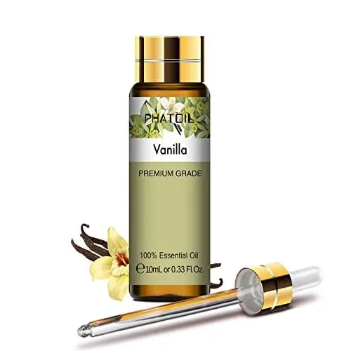Produktbild: PHATOIL Vanilleöl 10ml, Ätherisches Öl Vanille Naturrein Reine, Ätherische Öle für Diffuser Aromatherapie, Duftöl Vanille Öl für Duftlampe, Luftbefeuchter, Kerzen