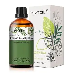 Produktbild: PHATOIL Zitroneneukalyptusöl 30ml, Ätherisches Öl Eukalyptus Citriodora Reine Naturrein, Ätherische Öle für Diffuser Aromatherapie, Duftöle Zitrone Eukalyptus für Kerzen, Duftlampe