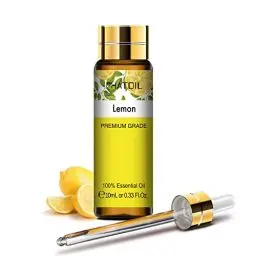 Produktbild: PHATOIL Zitronenöl 10ml, Ätherische Öle Zitrone Reine Naturrein für Diffuser, Zitrone Ätherisches Öl für Luftbefeuchter, Duftlampe, Aromatherapie Duftöl für Kerzen, Seife