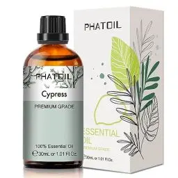 Produktbild: PHATOIL Zypressenöl 30ml, Ätherisches Öl Zypresse Reine Naturrein, Ätherische Öle für Diffuser Aromatherapie, Duftöle Zypresse für Luftbefeuchter, Kerzen, Duftlampe