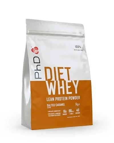 Produktbild: PhD Nutrition Diet Whey Protein Pulver 1kg Gesalzenes Karamell - High Protein Eiweißpulver für Diäten mit 20g Eiweiß pro Portion, Informed Protein (Verpackungsoptik kann variieren)