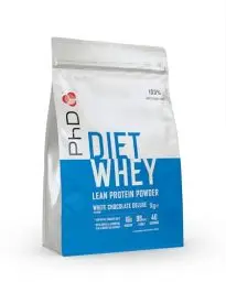 Produktbild: PhD Nutrition Diet Whey Protein Pulver 1kg Weiße Schokolade Deluxe, Kalorienarmes High Protein Eiweißpulver zur Diät Unterstützung mit 16g Eiweiß pro Portion