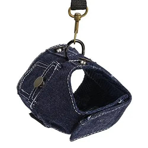 Produktbild: Phefop Jeans Hundegeschirr, Anpassungsfähiges, Atmungsaktives Netz-Haustierzubehör mit Leine für Reisen Im Freien (L)