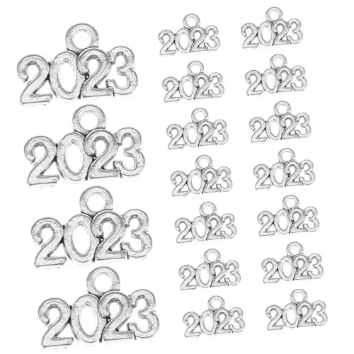Produktbild: PHENOFICE 100St Schmuckzubehör 2021 Charm-Anhänger 2021 Jahre Charme Masse Ornamente DIY-Anhänger besondere schmuckherstellung Souvenir-Anhänger Kettenanhänger Legierung Silver
