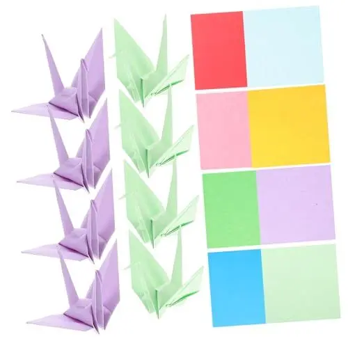 Produktbild: PHENOFICE 100stücke Farbiges Papier Buntpapier Für Junge Mädchen Bastelpapier Origamipapier Faltpapier Bastelbögen Gemischte Farben