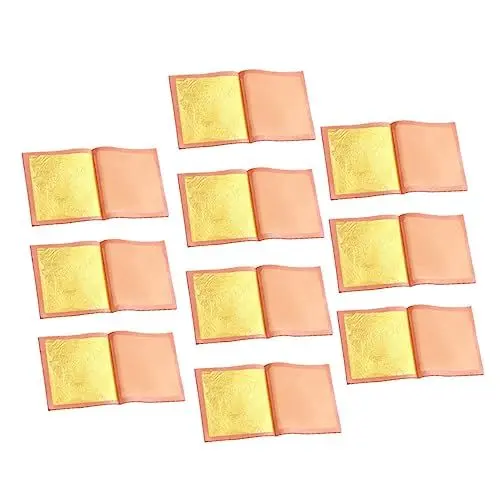 Produktbild: PHENOFICE Reines Blattgold Essbares Goldfolienpapier Goldfolie Zum Basteln Folienpapier Zum Malen Goldfolienimitat Für Dekoration