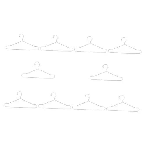 Produktbild: PHENOFICE 10 Stück Mini-kleiderbügel Aus Eisen Für Kinderkleiderbügel Kleiderbügel Für Puppen Und Haustierkleidung Metallkleiderbügel Glatte Abgerundete Ecken