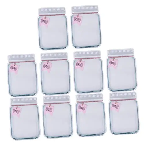 Produktbild: PHENOFICE 10St versiegelte Beutel für Snacks Einmachglas Verpackungsbeutel für Lebensmittel Picknick-Essenstasche aufbewahrungssack storage bags zip beutel tragbarer Verschlussbeutel Rosa